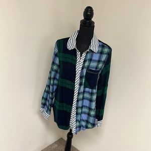 Aerie 🕊️ Mixed Flannel Shirt